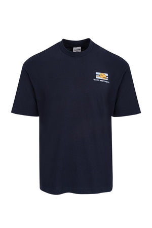 Boxy Erkek Bisiklet Yaka Lacivert T-shirt