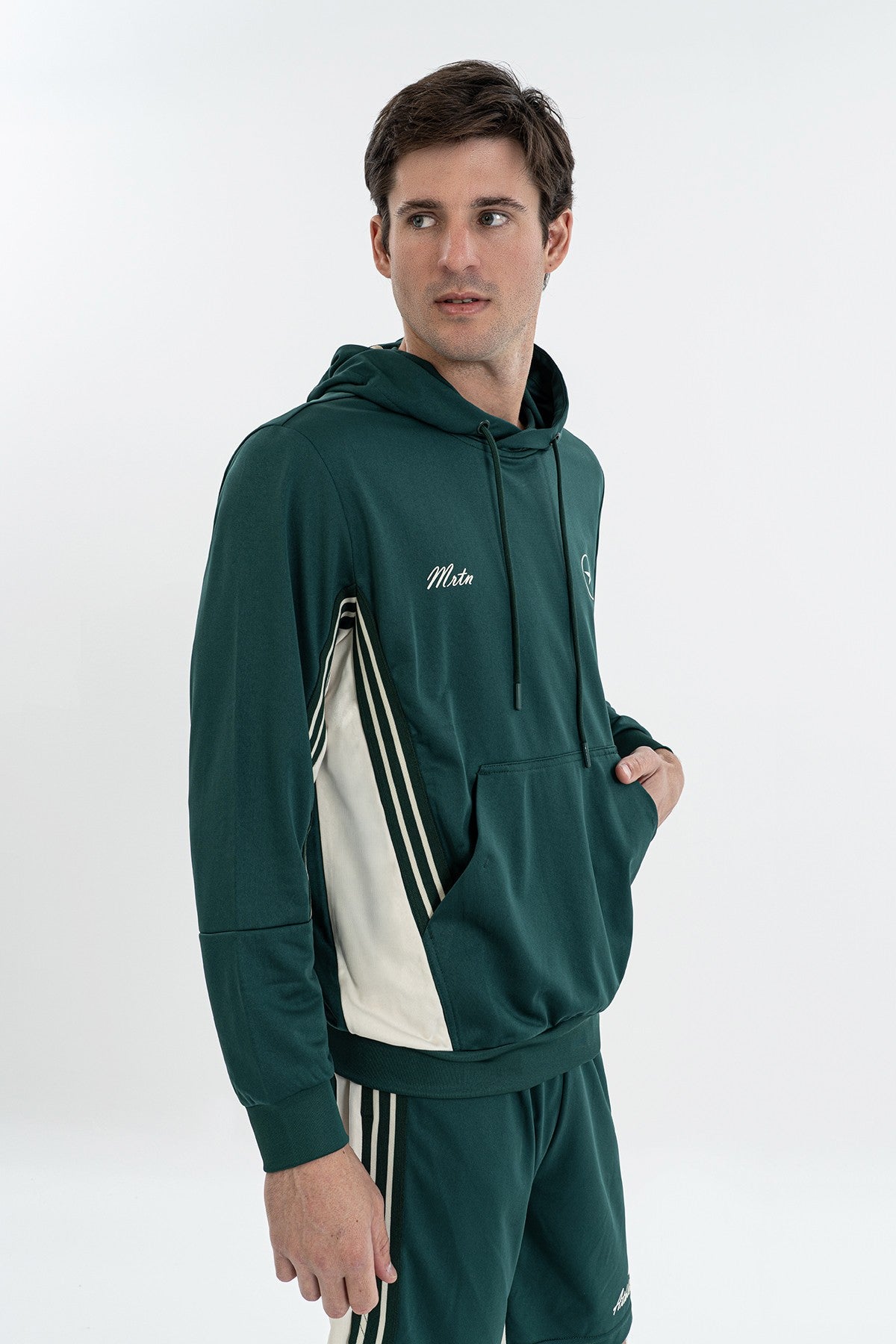 Erkek Kapüşonlu Yeşil Sweatshirt