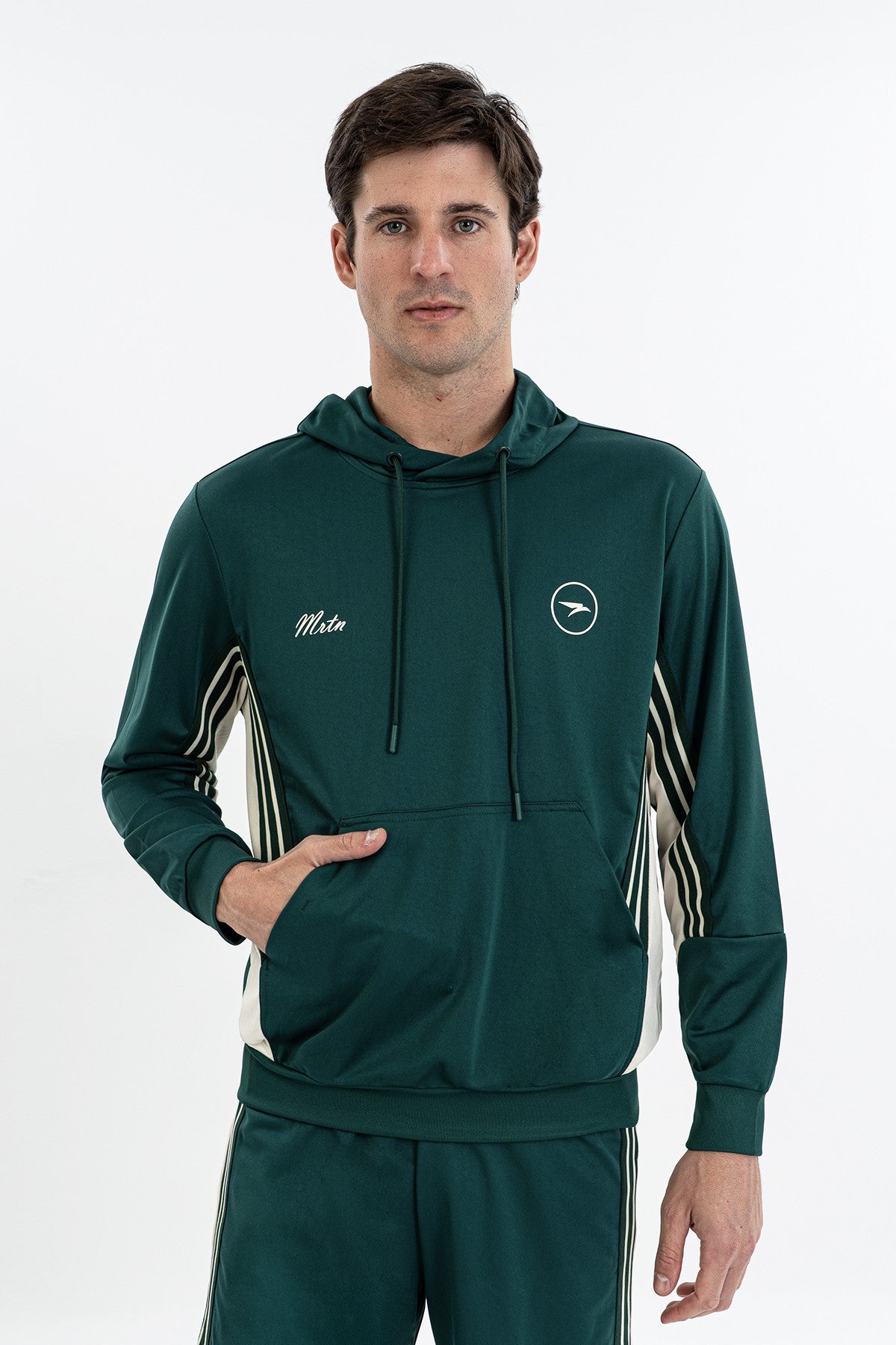 Erkek Kapüşonlu Yeşil Sweatshirt