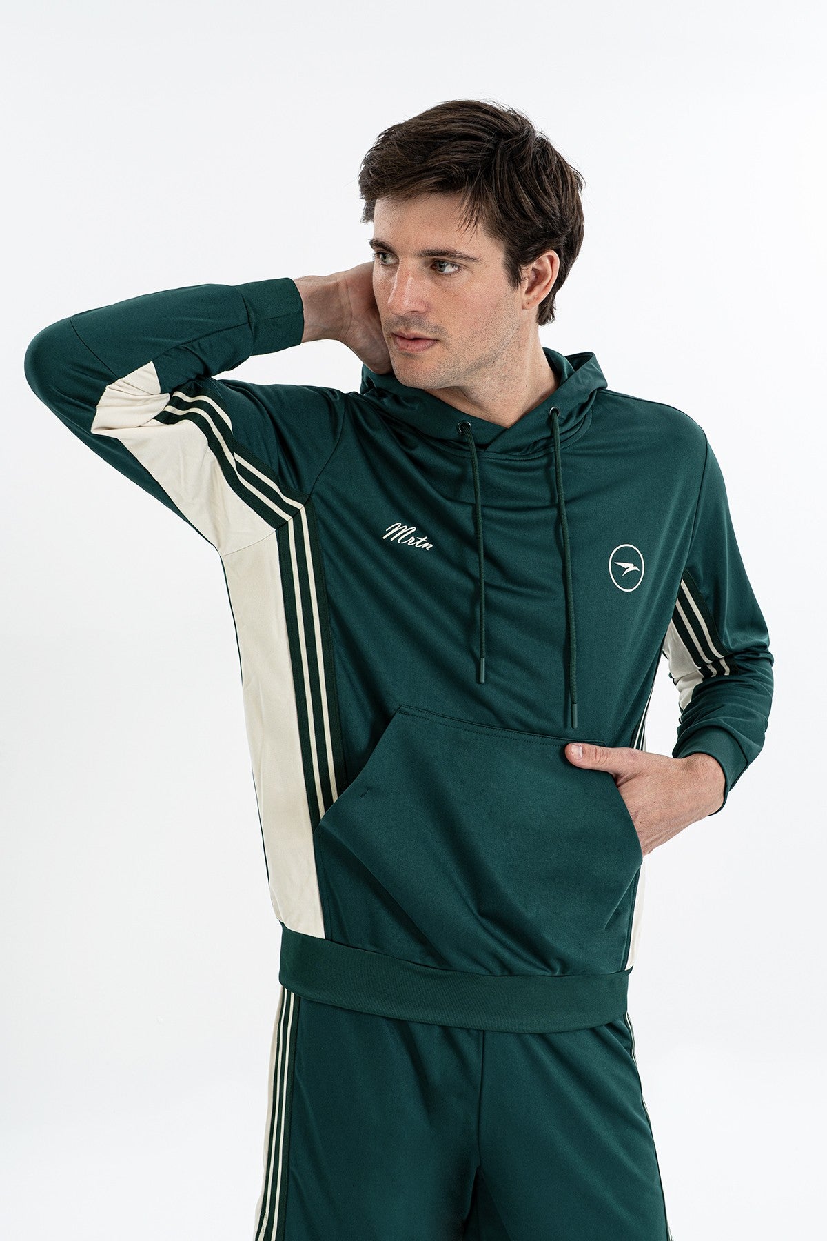 Erkek Kapüşonlu Yeşil Sweatshirt