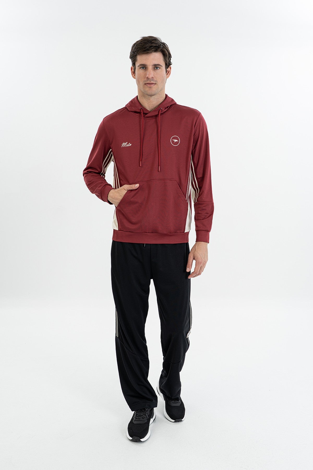 Erkek Kapüşonlu Bordo Sweatshirt