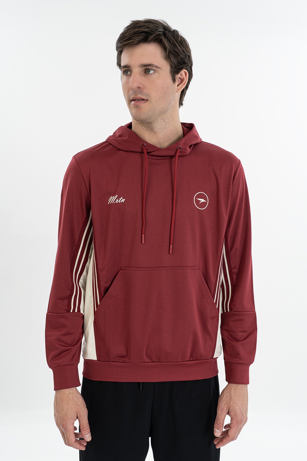 Erkek Kapüşonlu Bordo Sweatshirt