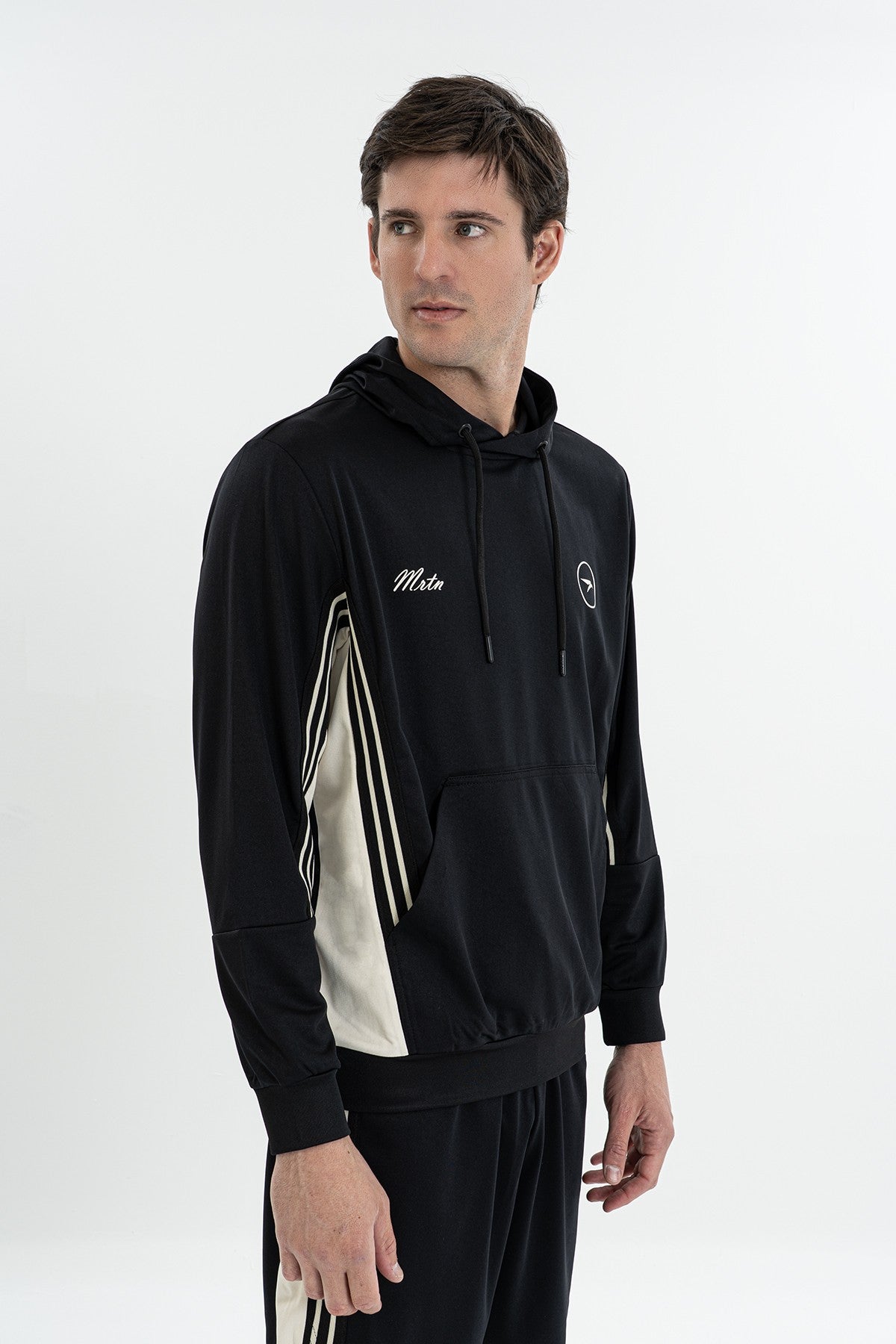 Erkek Kapüşonlu Siyah Sweatshirt