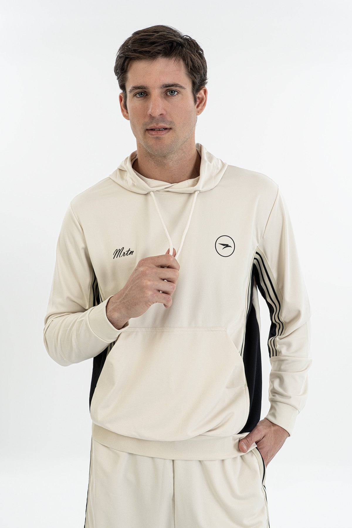 Erkek Kapüşonlu Bej Sweatshirt