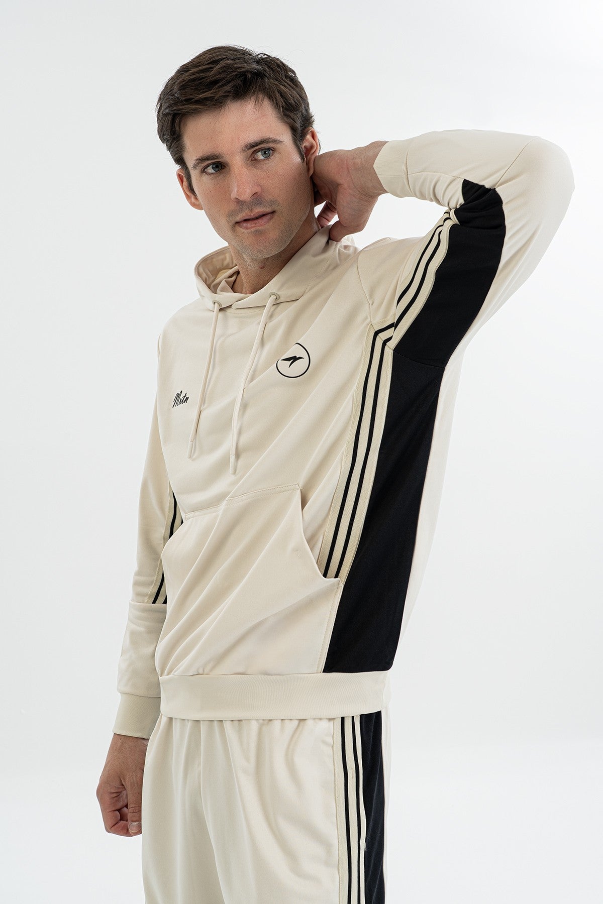 Erkek Kapüşonlu Bej Sweatshirt