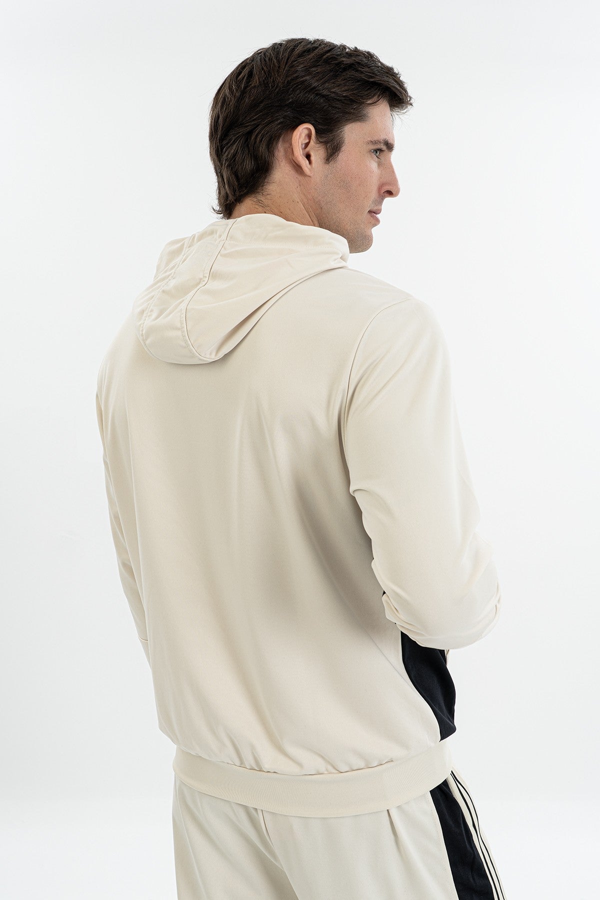 Erkek Kapüşonlu Bej Sweatshirt