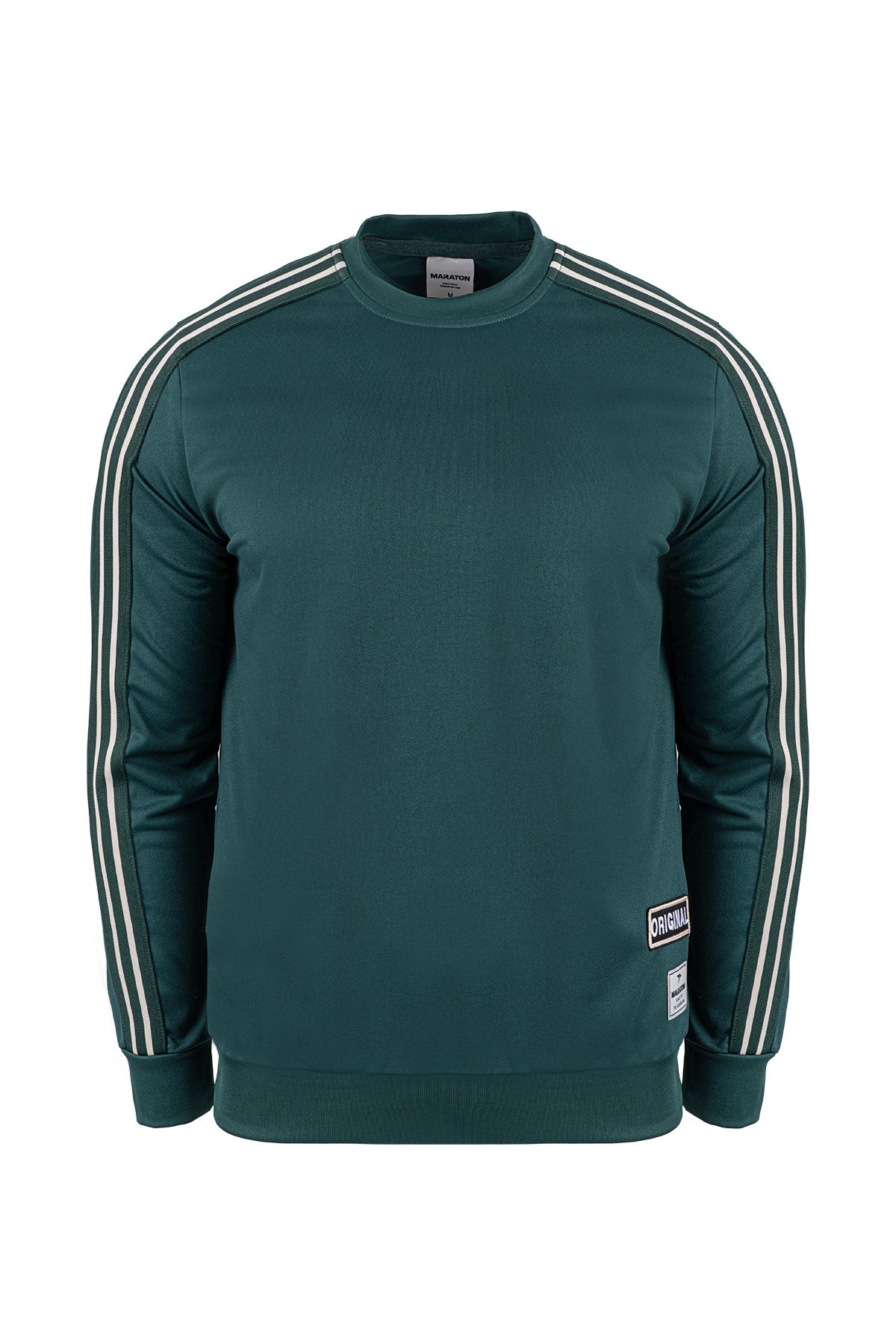Comfort Erkek Bisiklet Yaka Yeşil Sweatshirt