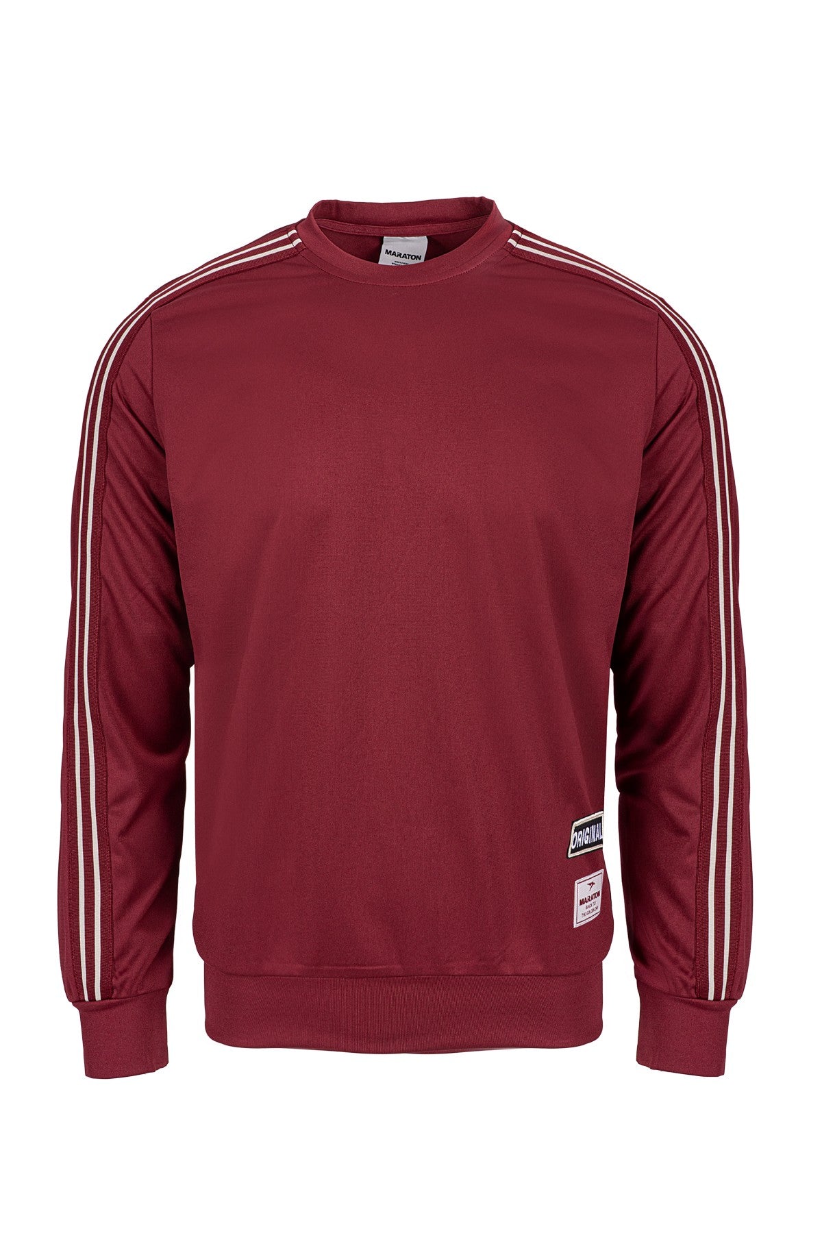 Comfort Erkek Bisiklet Yaka Bordo Sweatshirt