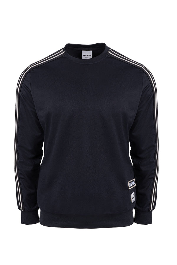 Comfort Erkek Bisiklet Yaka Siyah Sweatshirt
