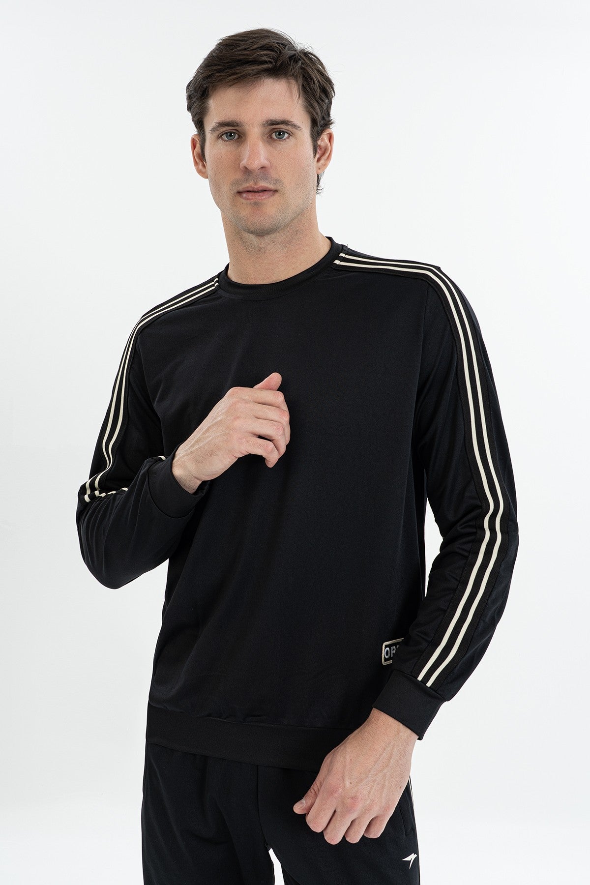 Comfort Erkek Bisiklet Yaka Siyah Sweatshirt
