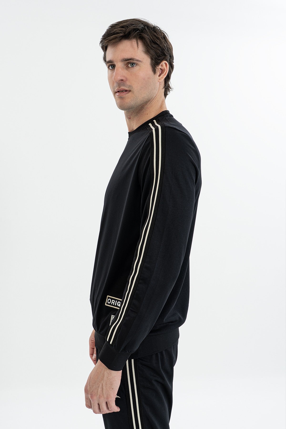 Comfort Erkek Bisiklet Yaka Siyah Sweatshirt