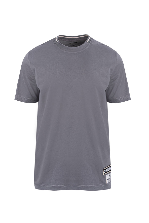 Comfort Erkek Bisiklet Yaka Antrasit T-shirt