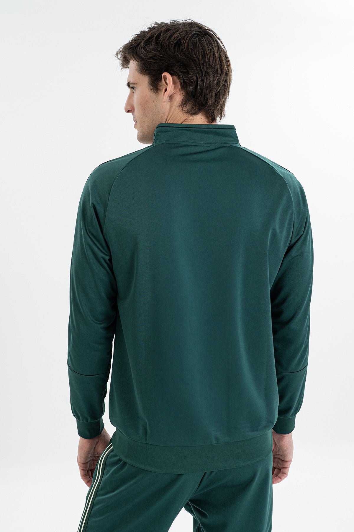 Comfort Erkek Dik Yaka Yeşil Sweatshirt