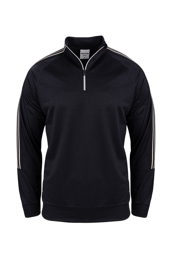 Comfort Erkek Dik Yaka Siyah Sweatshirt