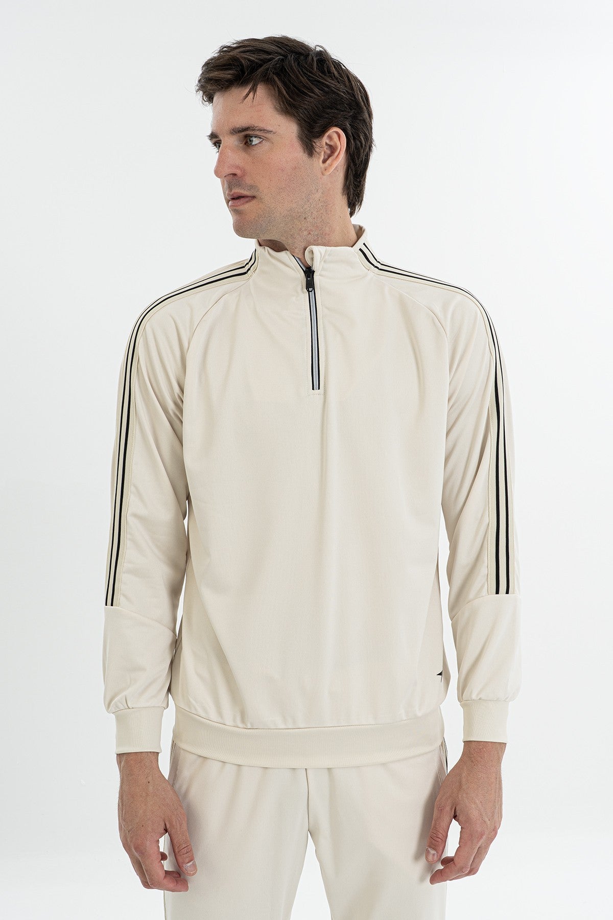 Comfort Erkek Dik Yaka Taş Sweatshirt