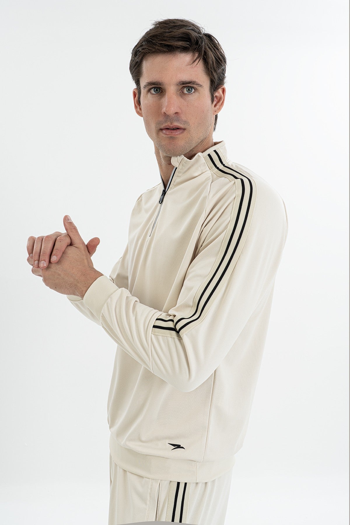 Comfort Erkek Dik Yaka Taş Sweatshirt