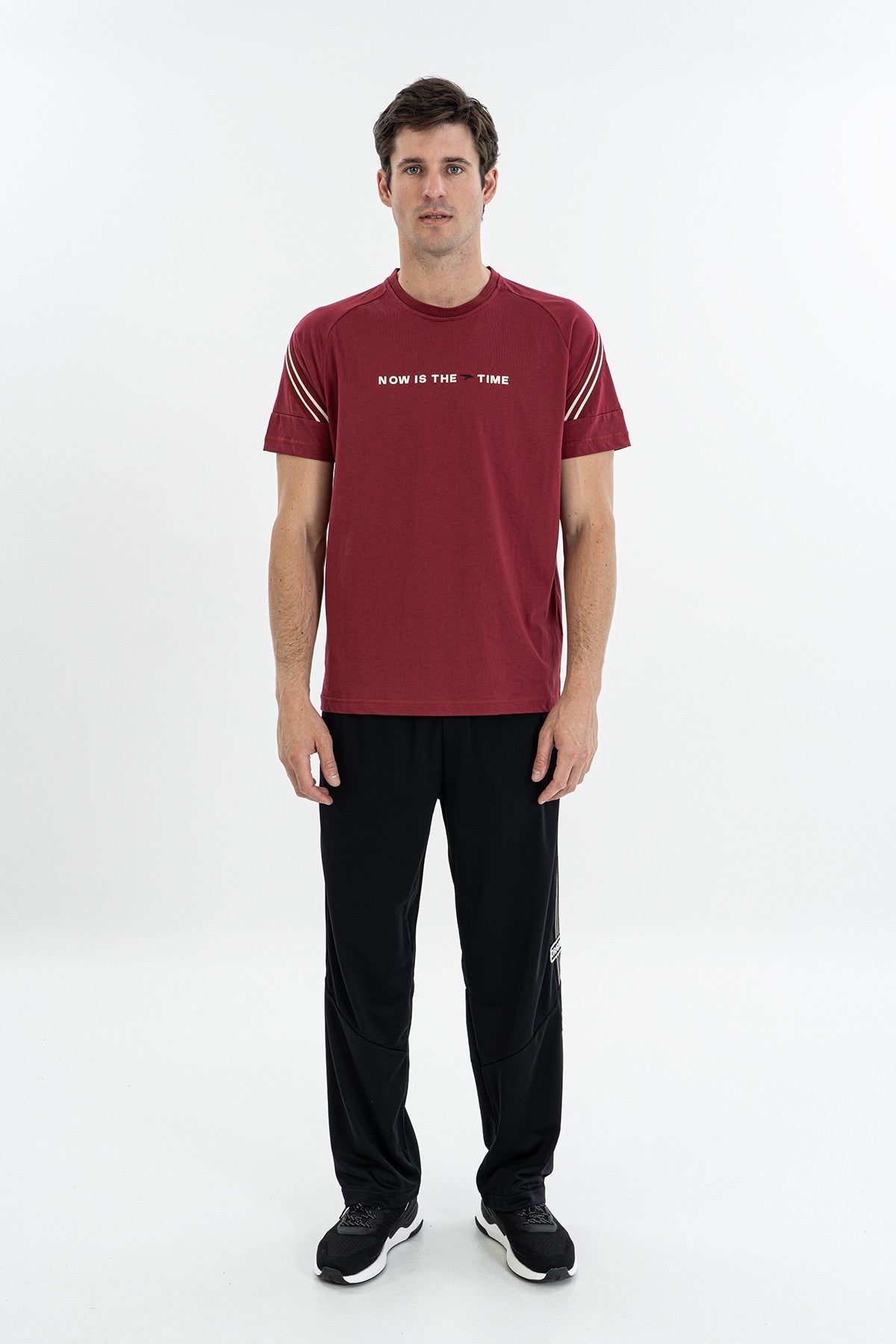 Comfort Erkek Bisiklet Yaka Bordo T-shirt