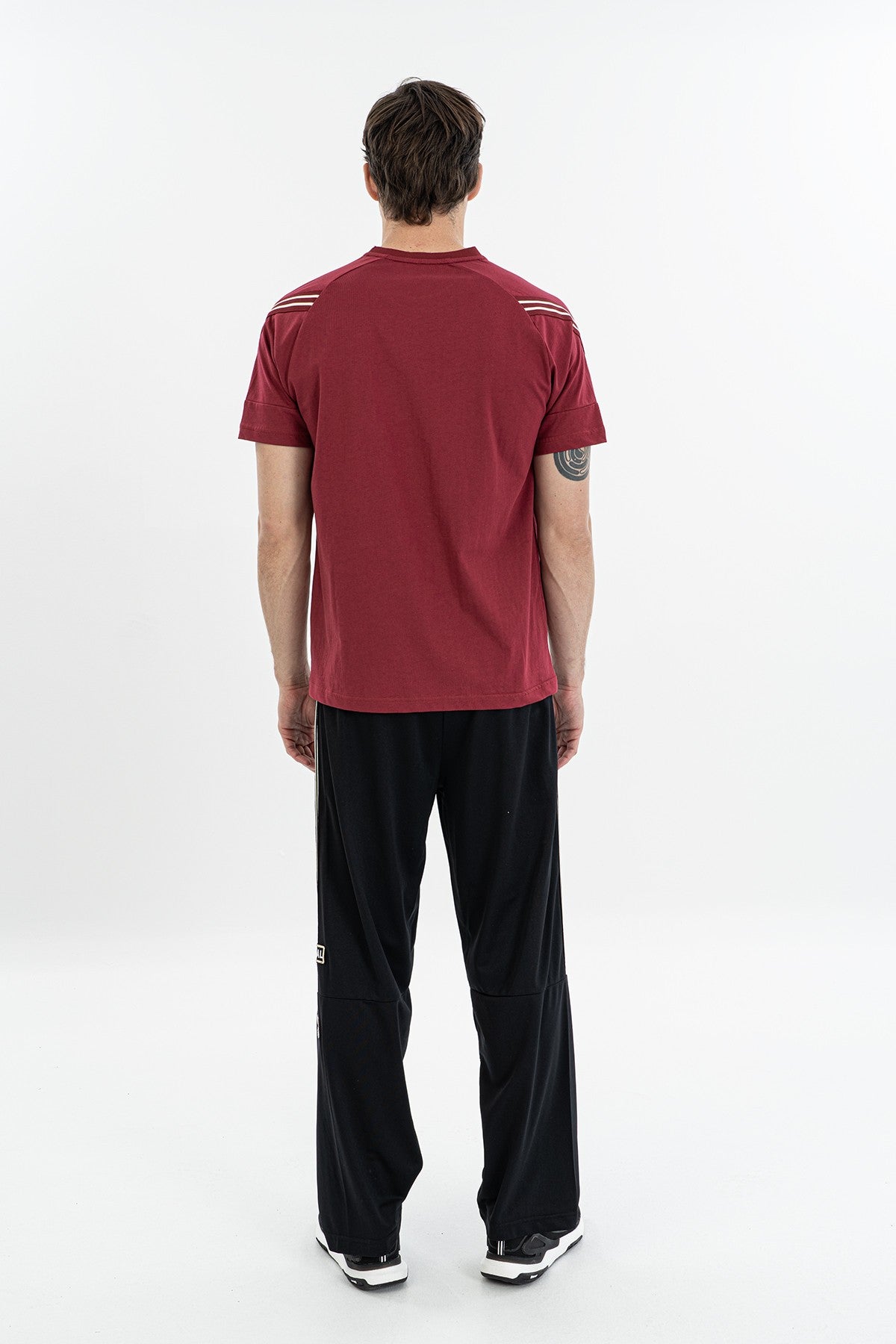 Comfort Erkek Bisiklet Yaka Bordo T-shirt