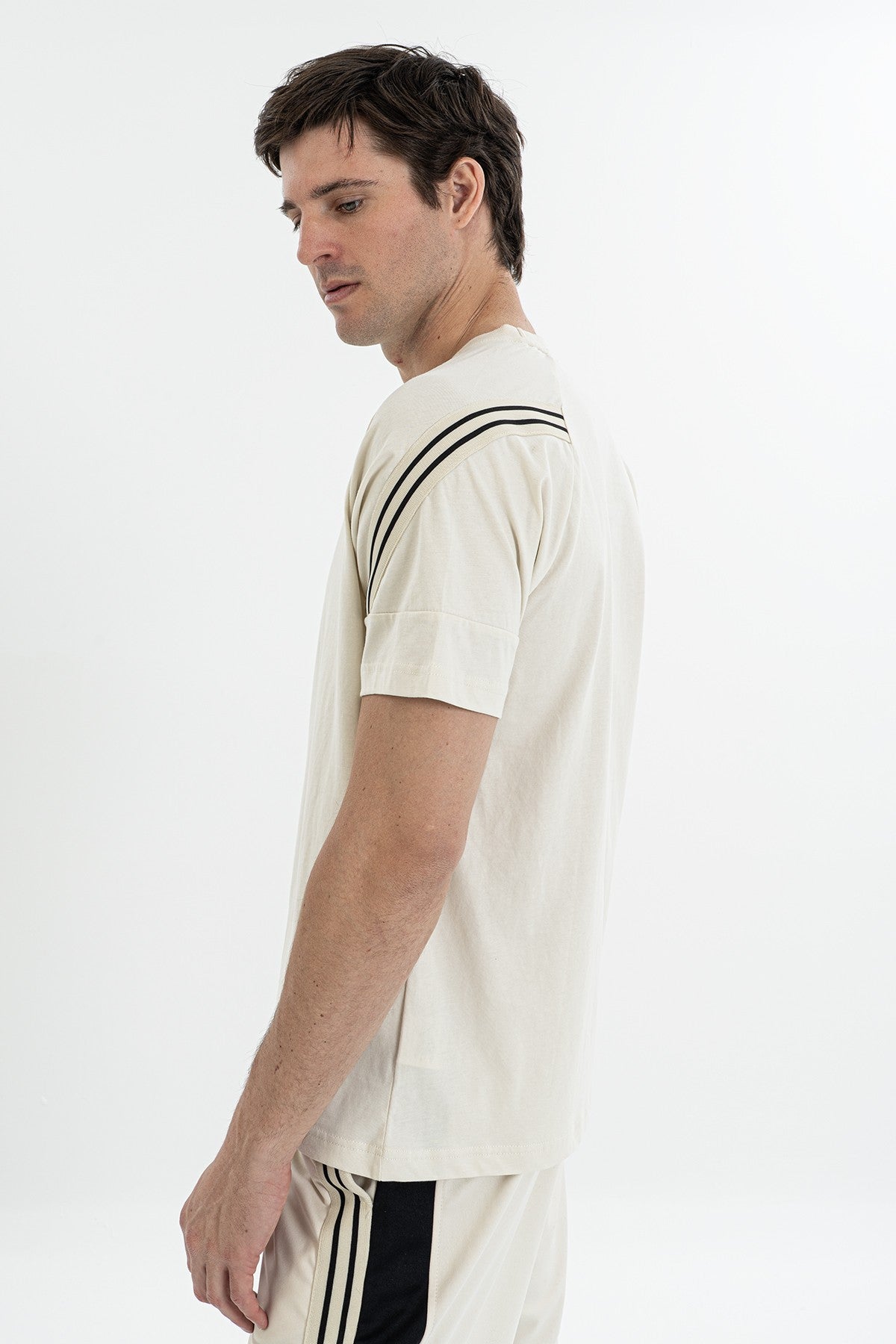 Comfort Erkek Bisiklet Yaka Taş T-shirt