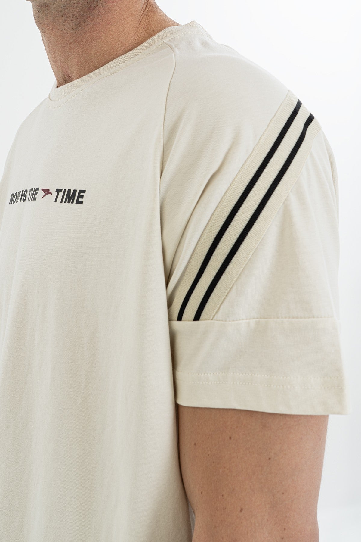 Comfort Erkek Bisiklet Yaka Taş T-shirt