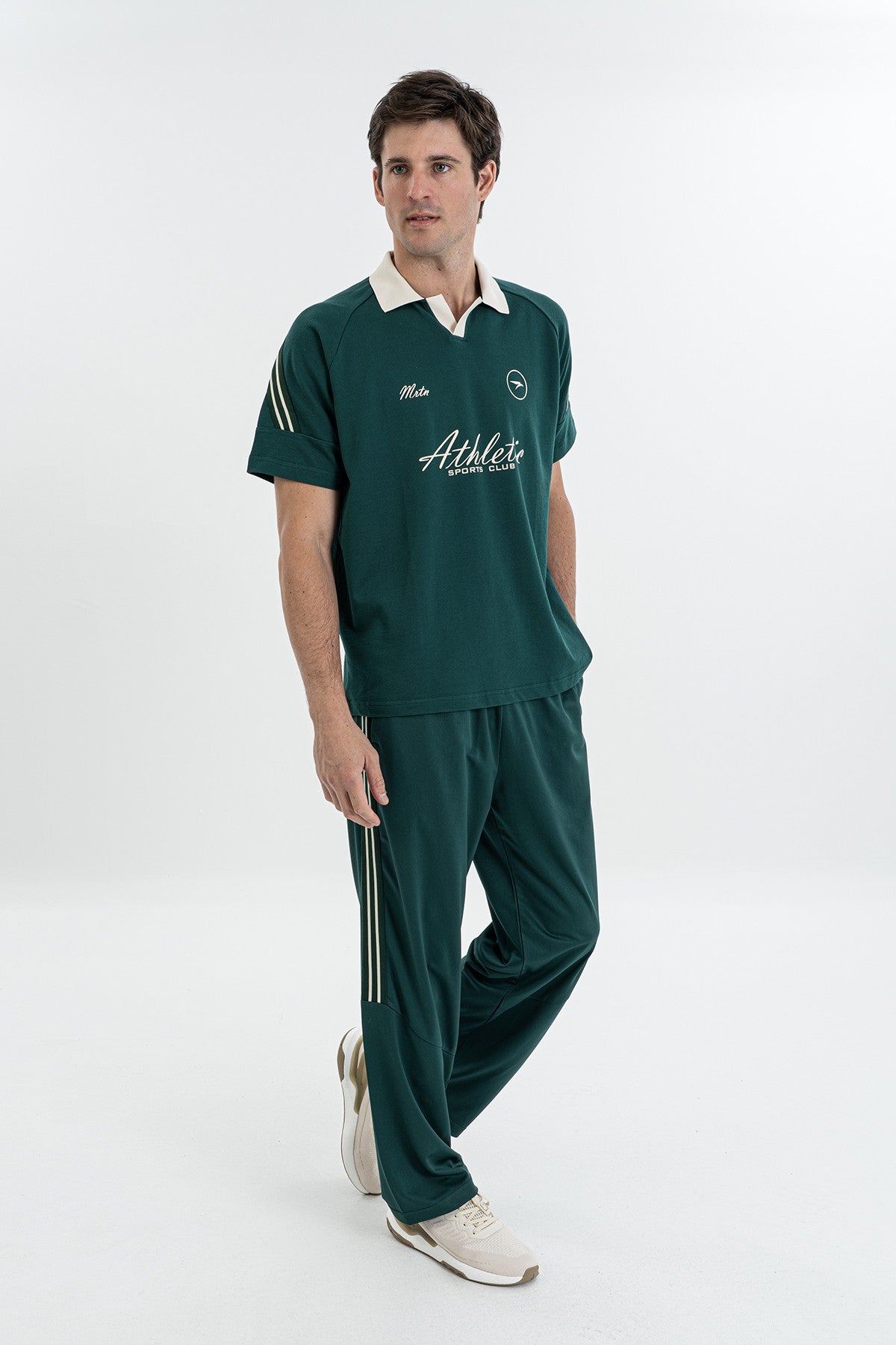 Erkek Polo Yaka Yeşil T-shirt