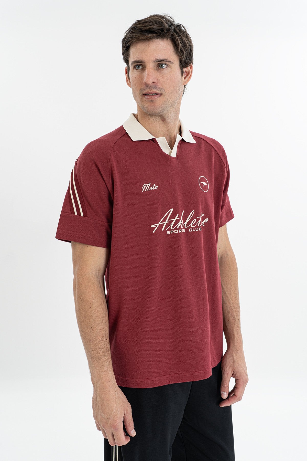 Erkek Polo Yaka Bordo T-shirt