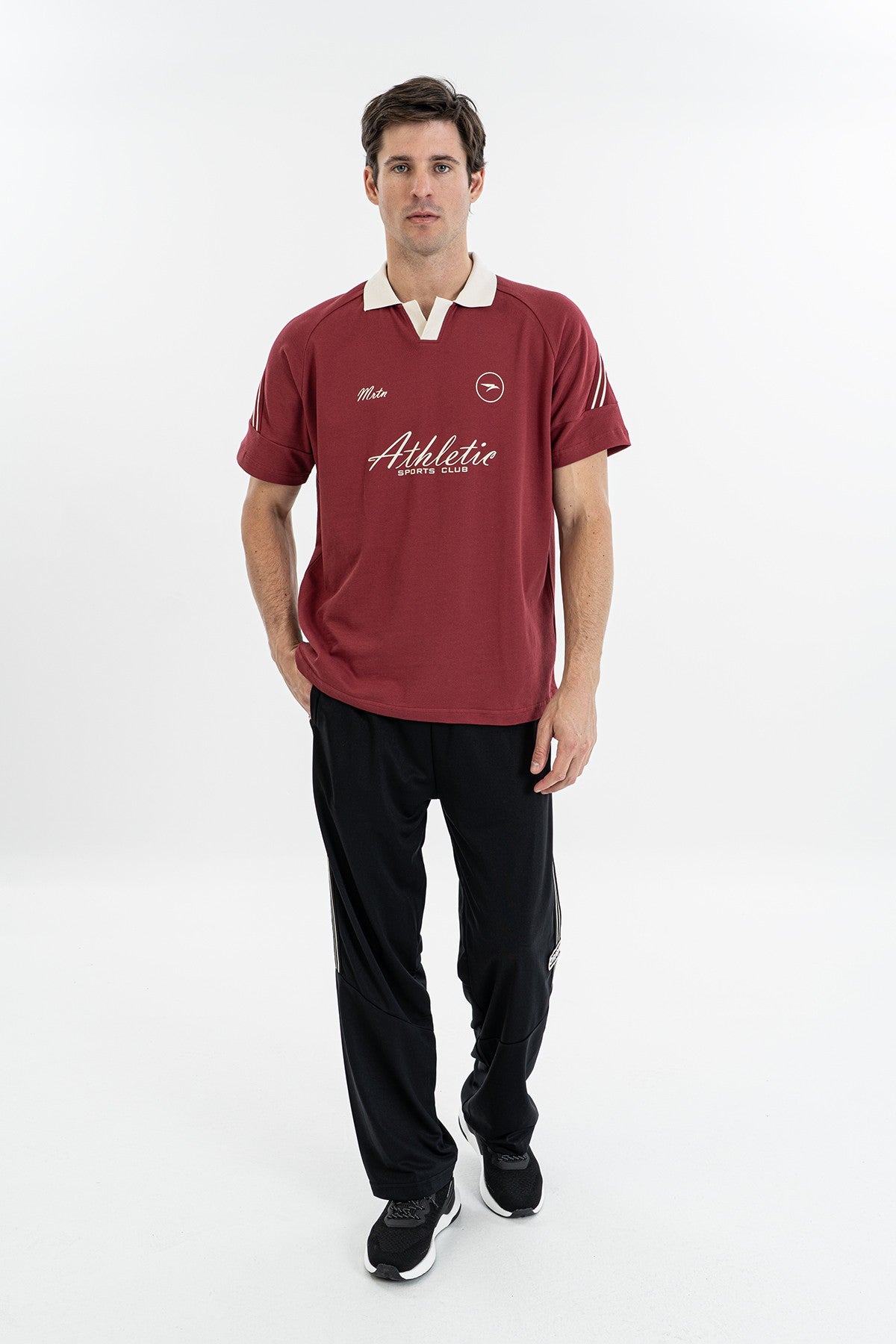 Erkek Polo Yaka Bordo T-shirt