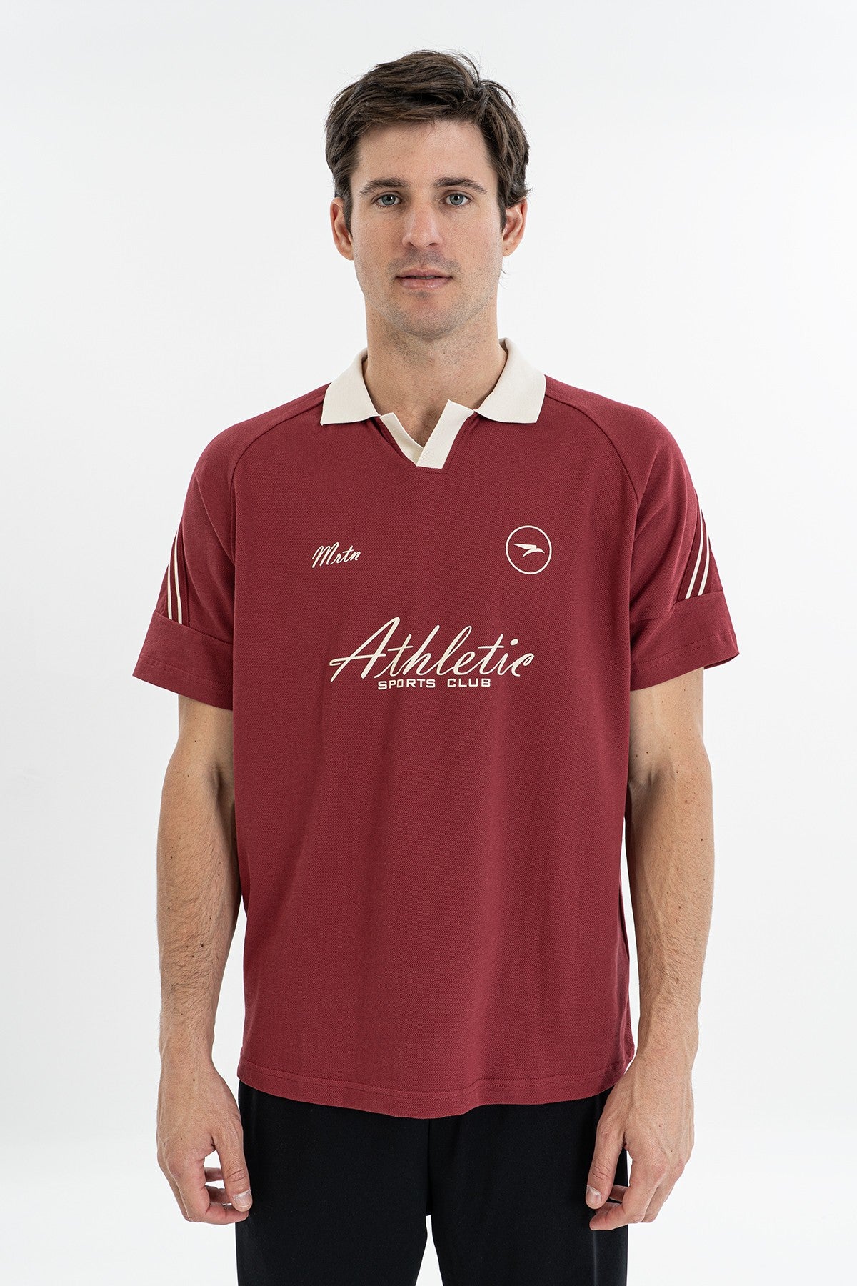 Erkek Polo Yaka Bordo T-shirt