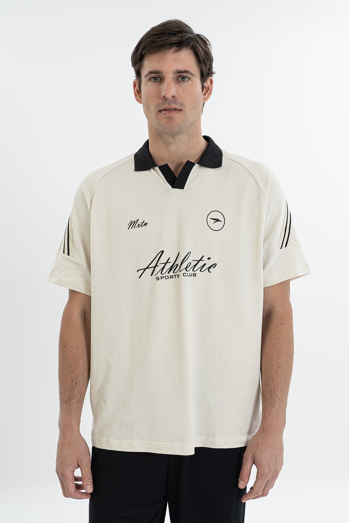 Erkek Polo Yaka Bej T-shirt