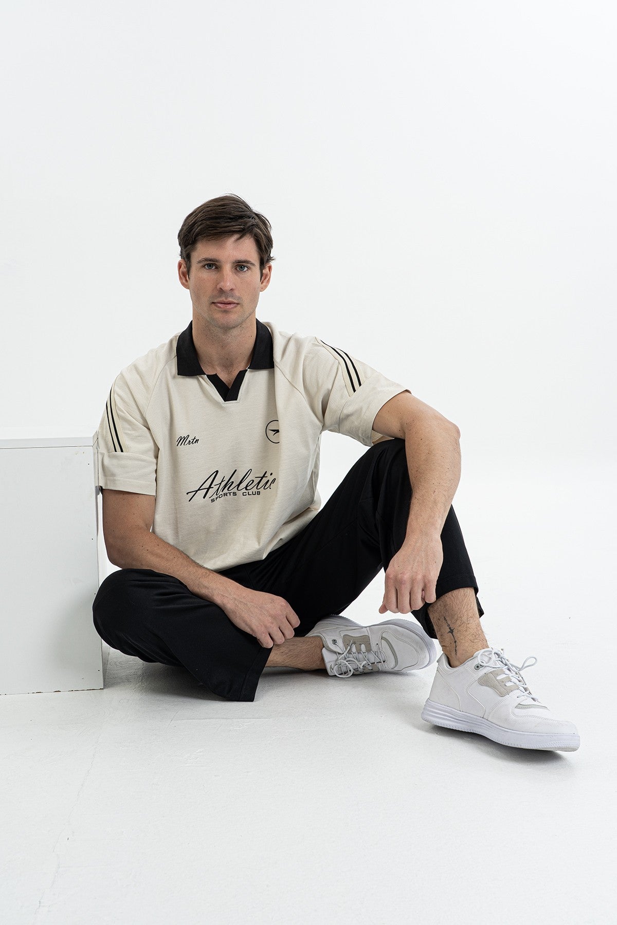 Erkek Polo Yaka Bej T-shirt