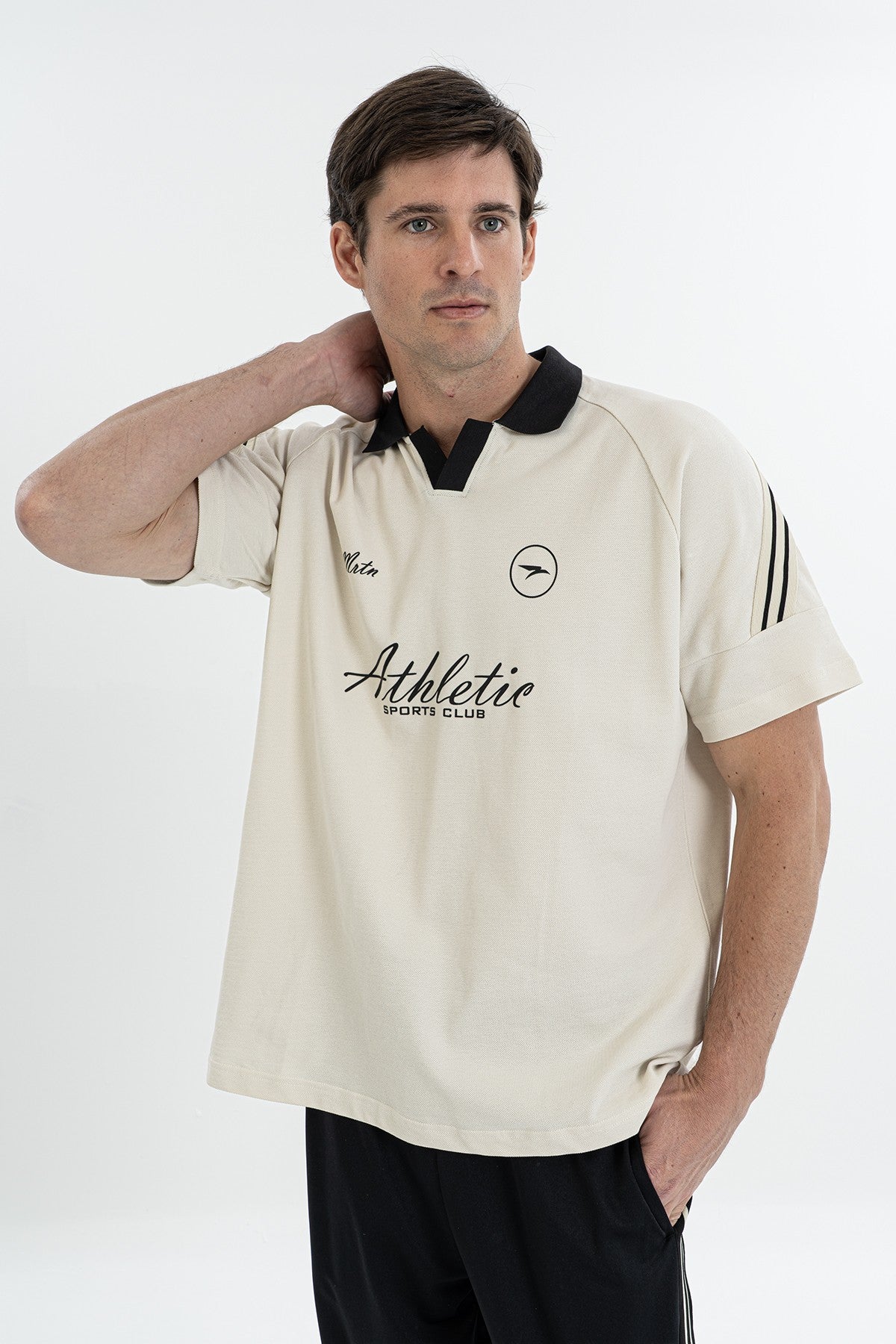 Erkek Polo Yaka Bej T-shirt