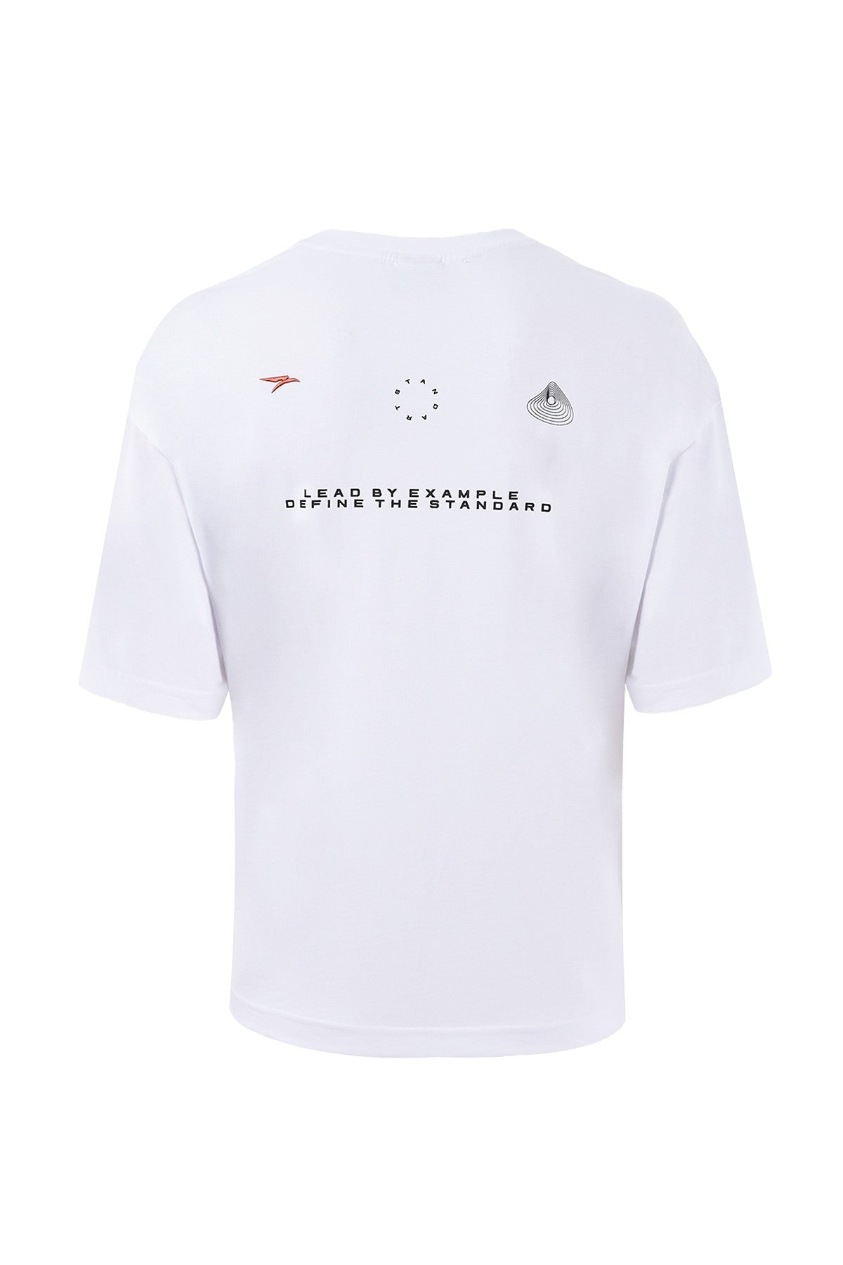 Oversize Erkek Bisiklet Yaka Beyaz T-shirt