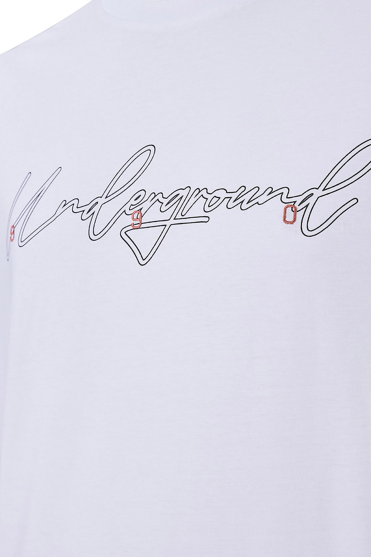 Oversize Erkek Bisiklet Yaka Beyaz T-shirt