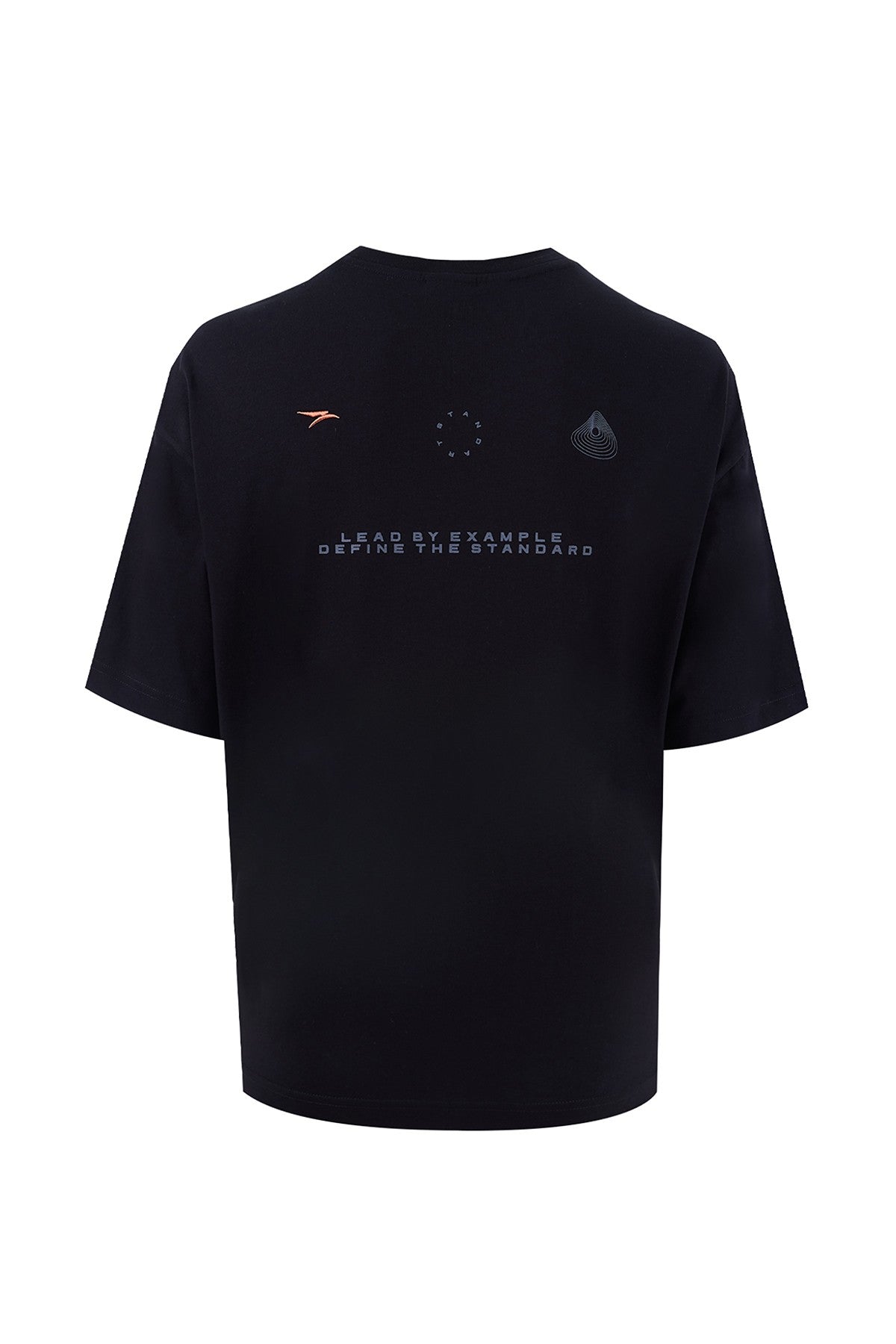 Oversize Erkek Bisiklet Yaka Siyah T-shirt