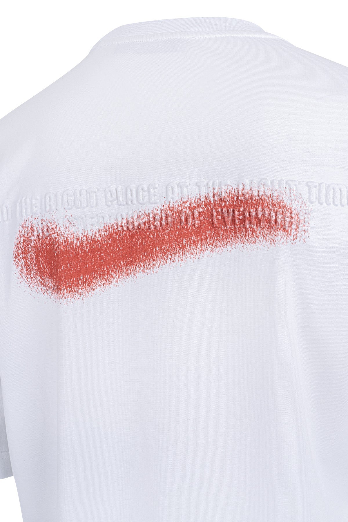 Oversize Erkek Bisiklet Yaka Beyaz T-shirt