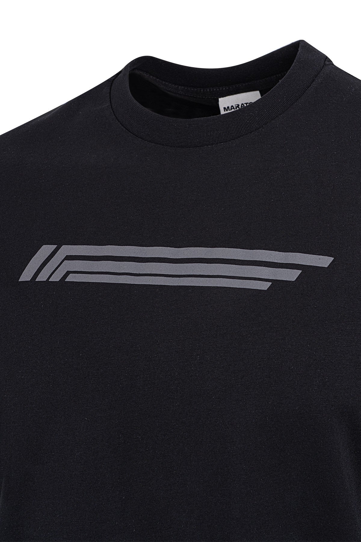 Boxy Erkek Bisiklet Yaka Siyah T-shirt