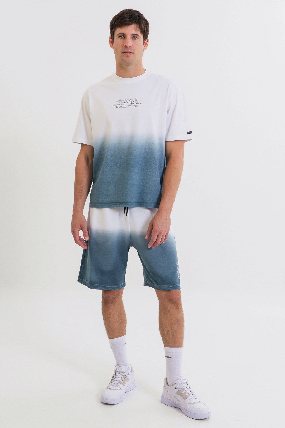 BOXY FİT Erkek Bisiklet Yaka Beyaz T-shirt