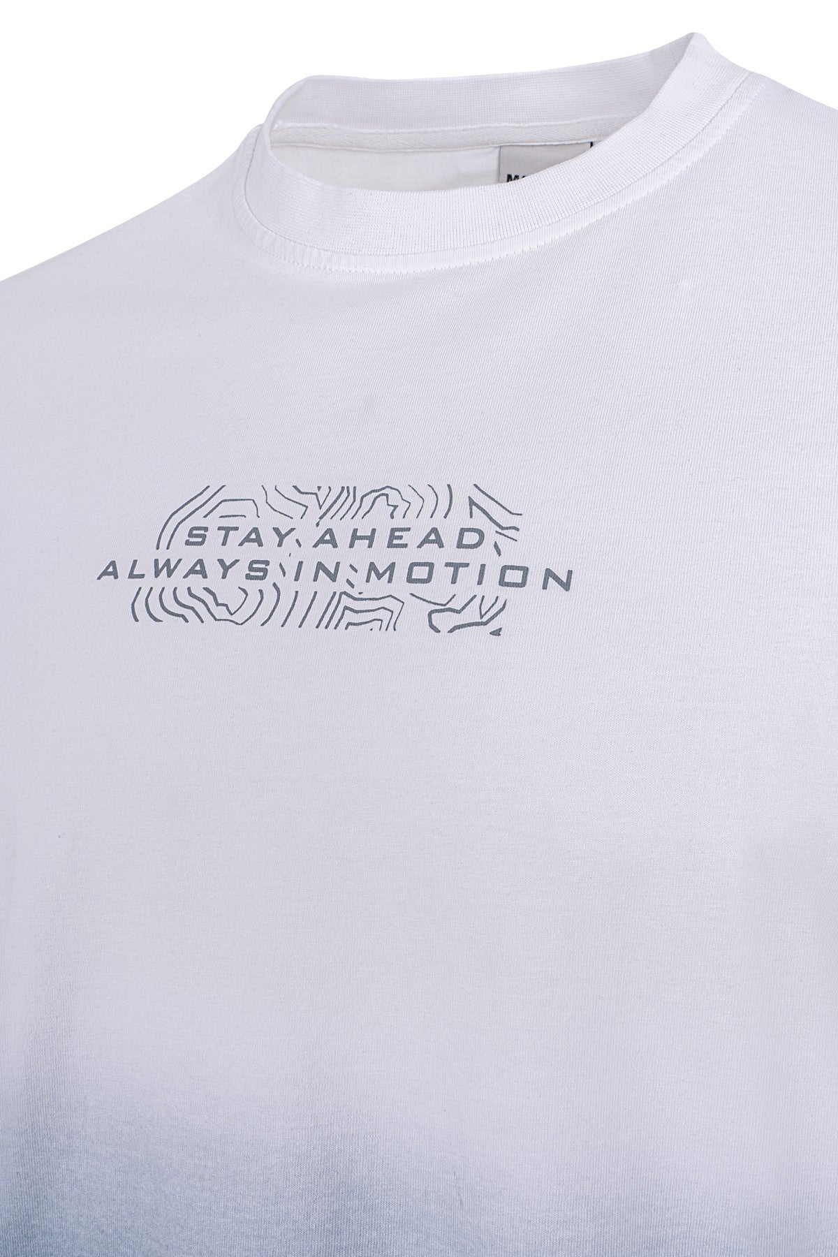 BOXY FİT Erkek Bisiklet Yaka Beyaz T-shirt