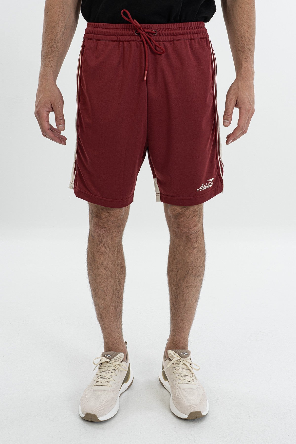 Relax-Fit Erkek Bordo Şort