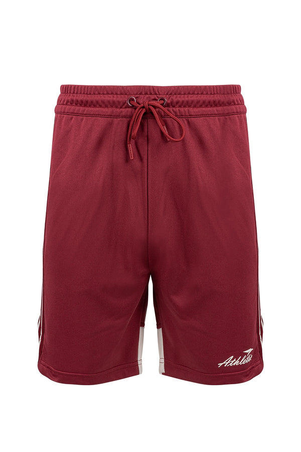 Relax-Fit Erkek Bordo Şort