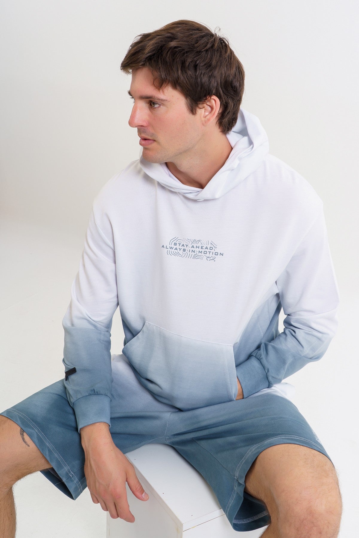 BOXY FİT Erkek Beyaz Sweatshirt