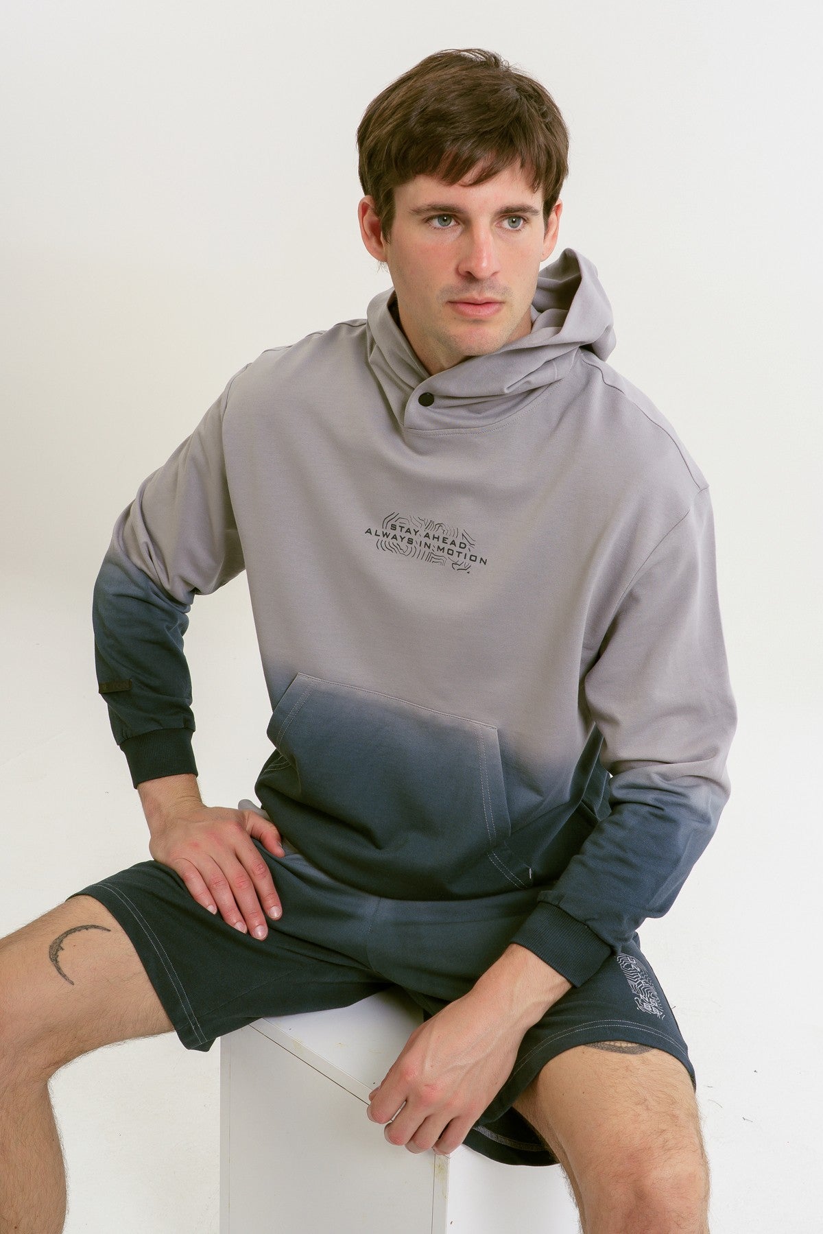 BOXY FİT Erkek Gri Sweatshirt