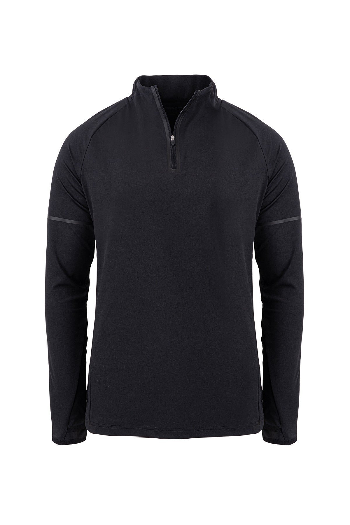 SlimFit Erkek Dik Yaka Siyah Sweatshirt