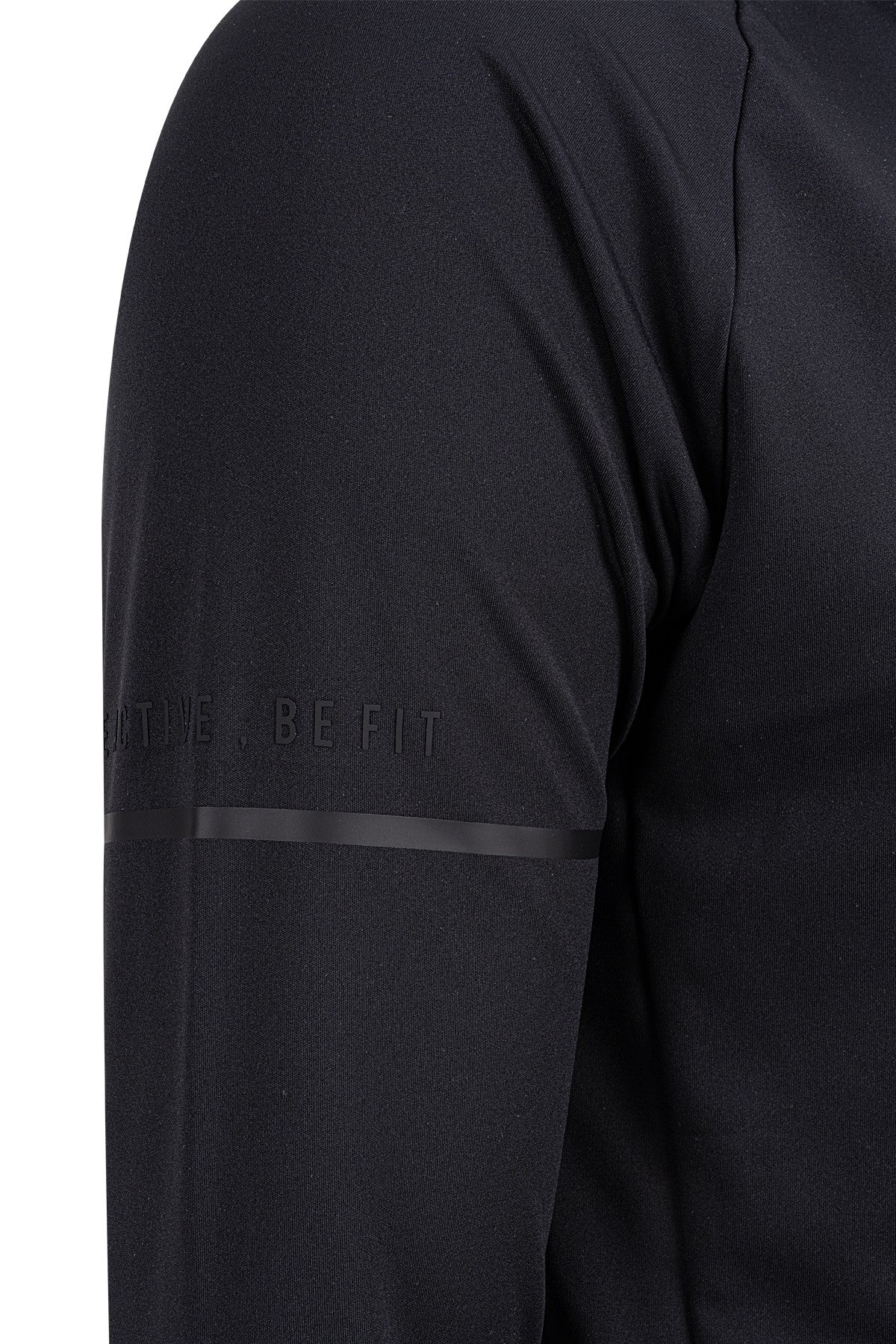 SlimFit Erkek Dik Yaka Siyah Sweatshirt