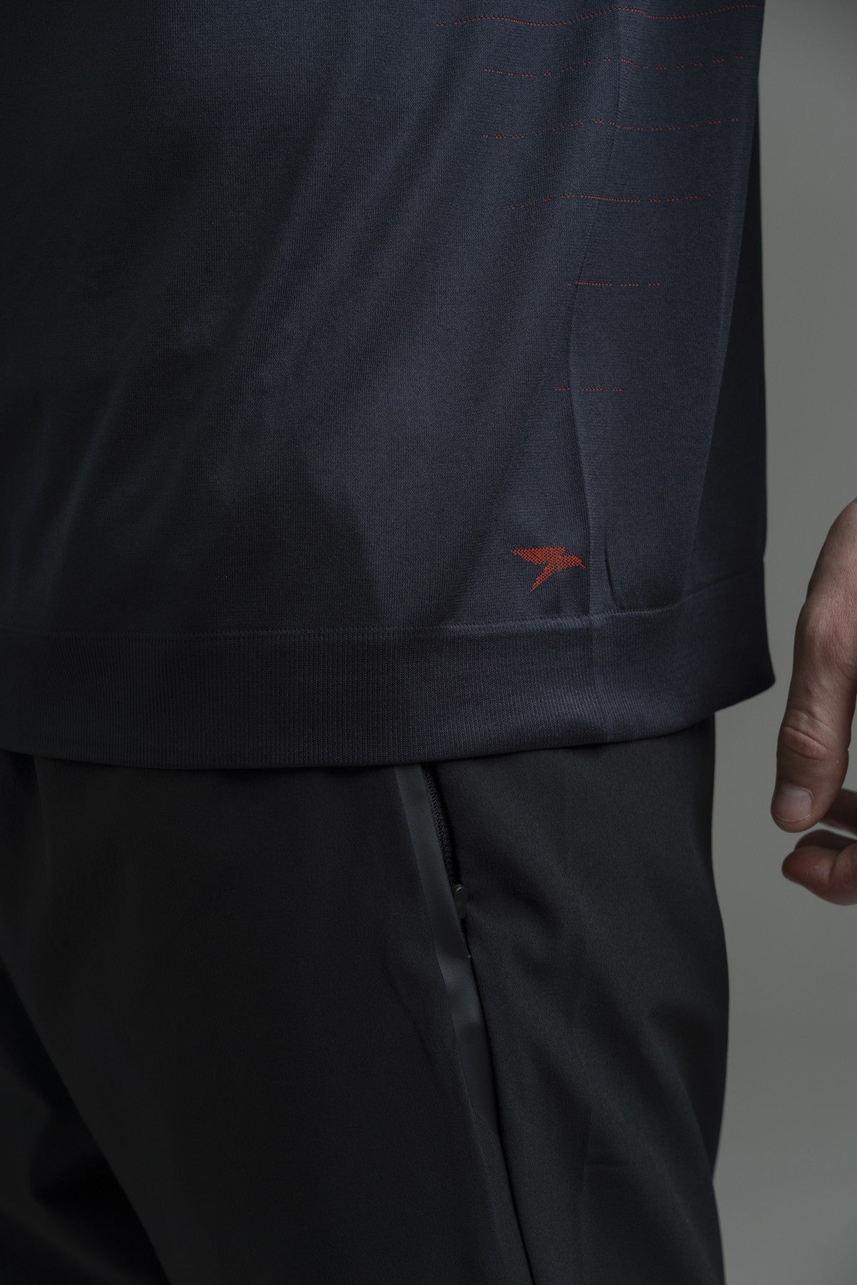 SlimFit Erkek Bisiklet Yaka Siyah Sweatshirt