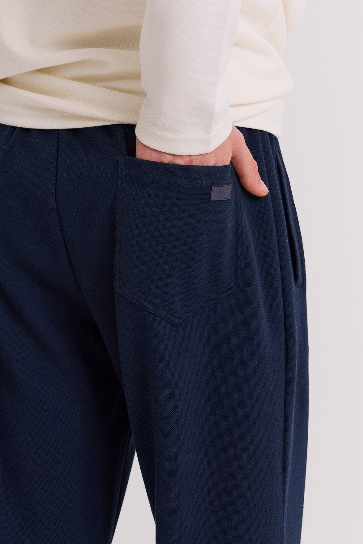 Comfort Erkek Ribana Paça Lacivert Eşofman Altı