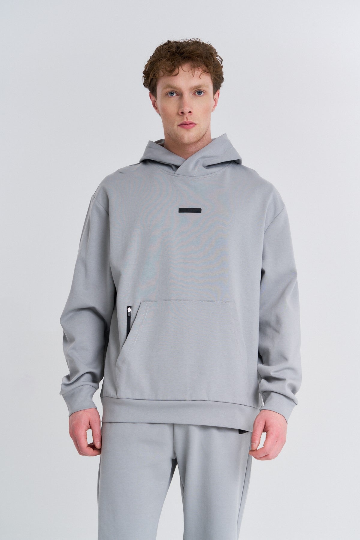 Erkek Kapüşonlu Gri Sweatshirt