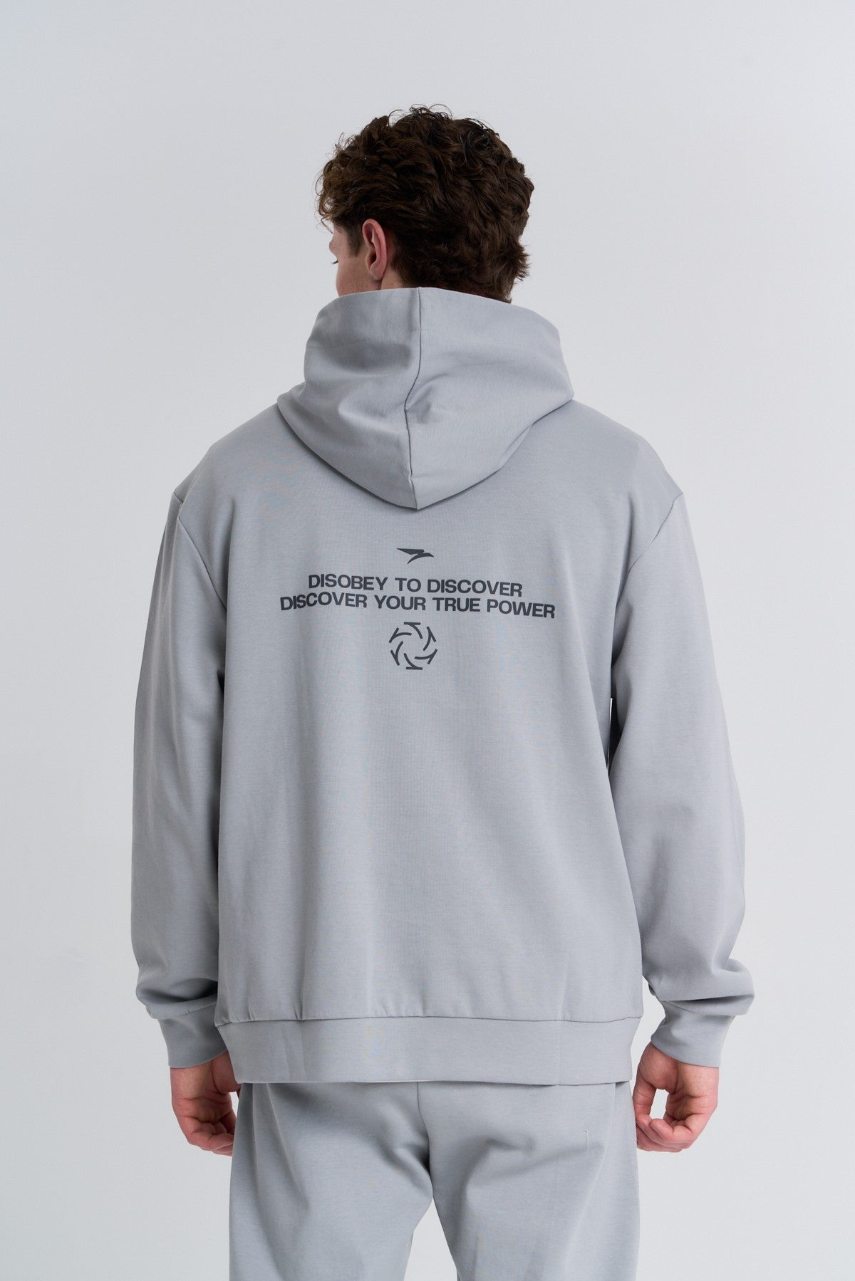 Erkek Kapüşonlu Gri Sweatshirt