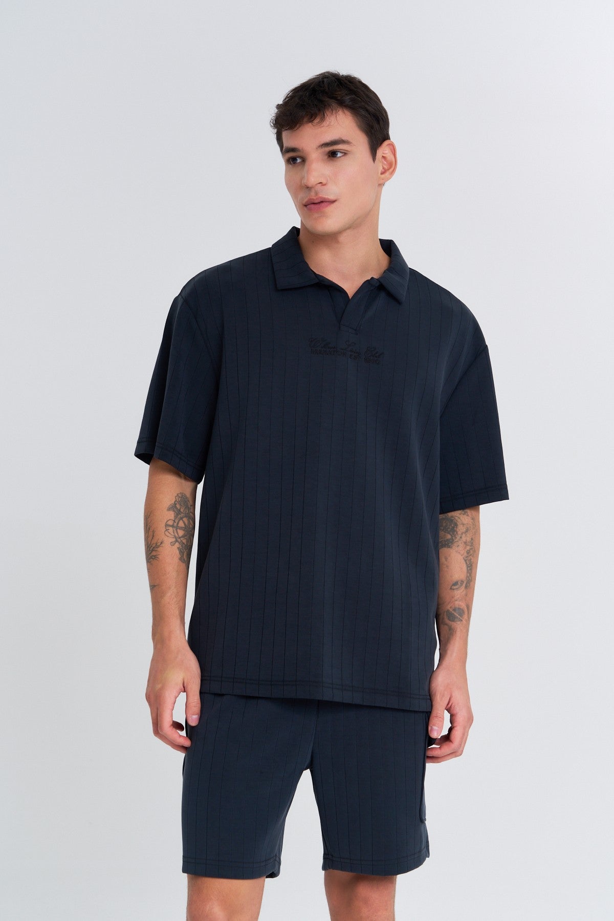 Erkek Polo Yaka Siyah T-shirt