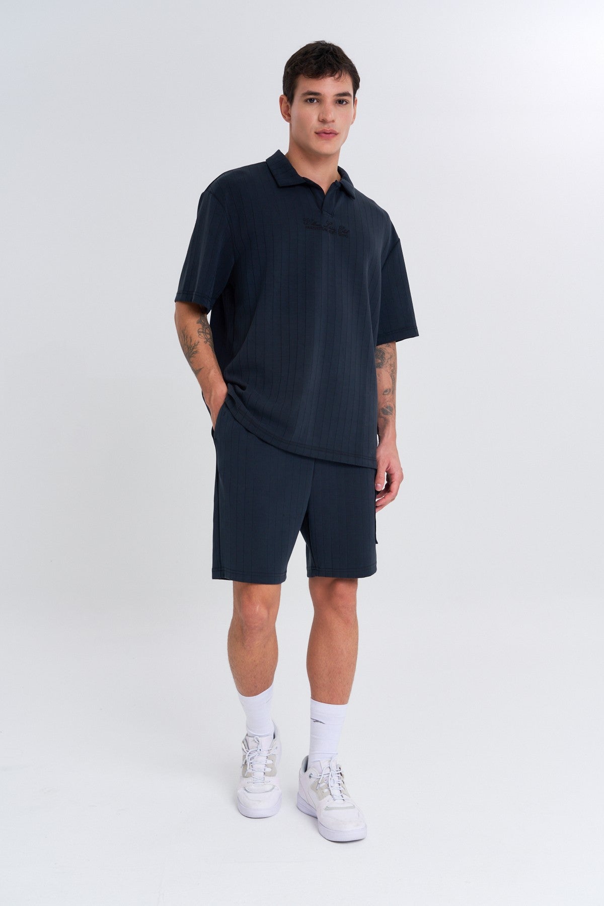 Erkek Polo Yaka Siyah T-shirt